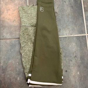 Green bombshell sports wear leggings